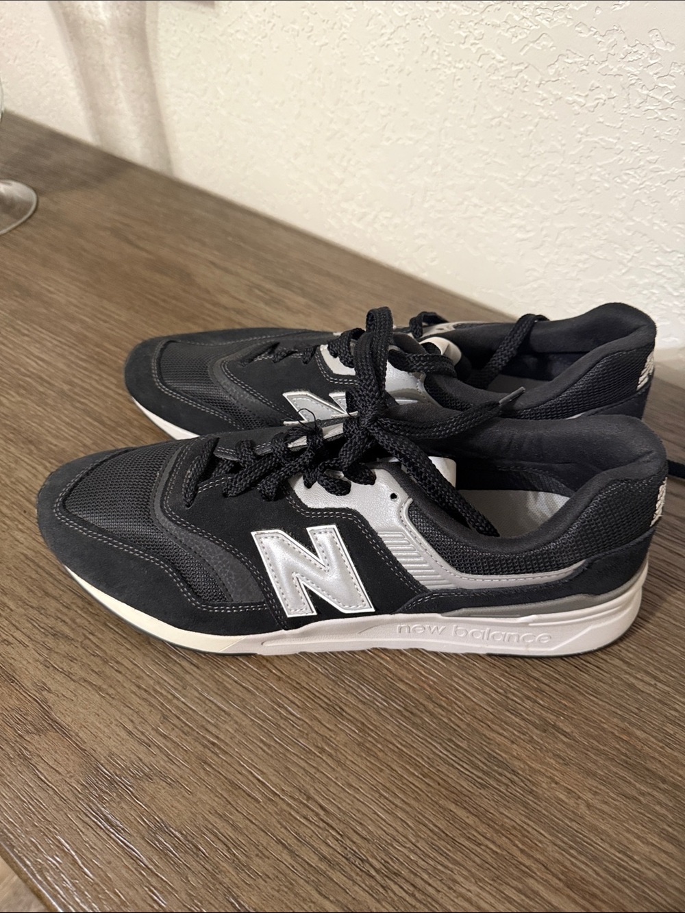 New Balance Black and White Low-Top Sneakers